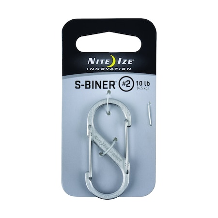 Nite Ize Nite Ize S-Biner 1.8 in. D Stainless Steel Silver Carabiner Key Holder SB2-03-11